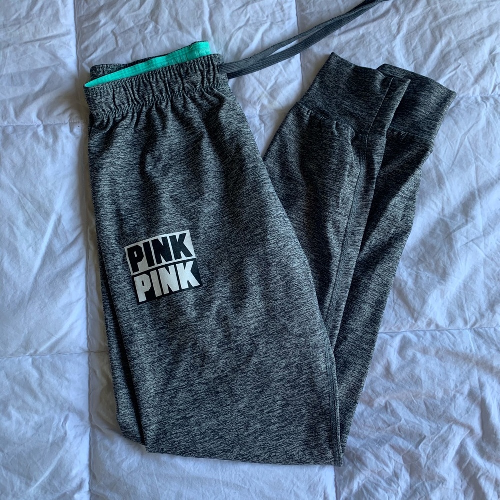 PINK grey joggers